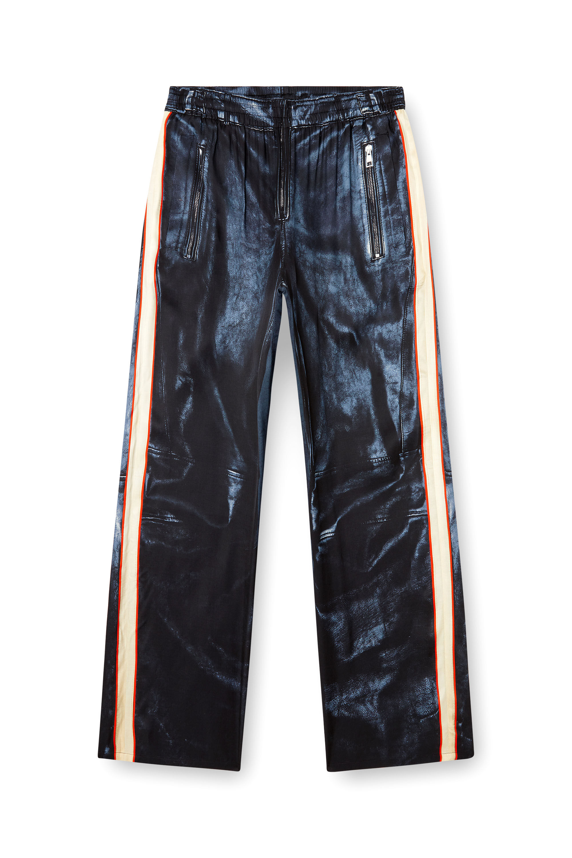Diesel - P-THECKS-NMAN, Man's Viscose trousers with biker print in null - 2