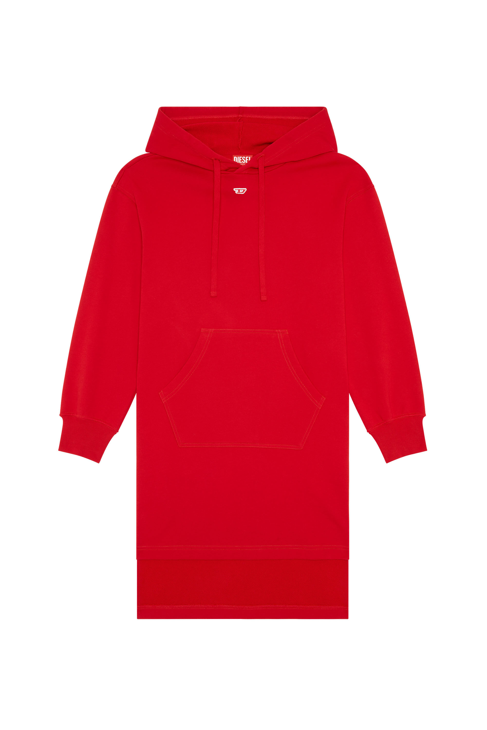 Diesel - D-ILSE-D, Woman's Hoodie dress with D logo in Red - 2