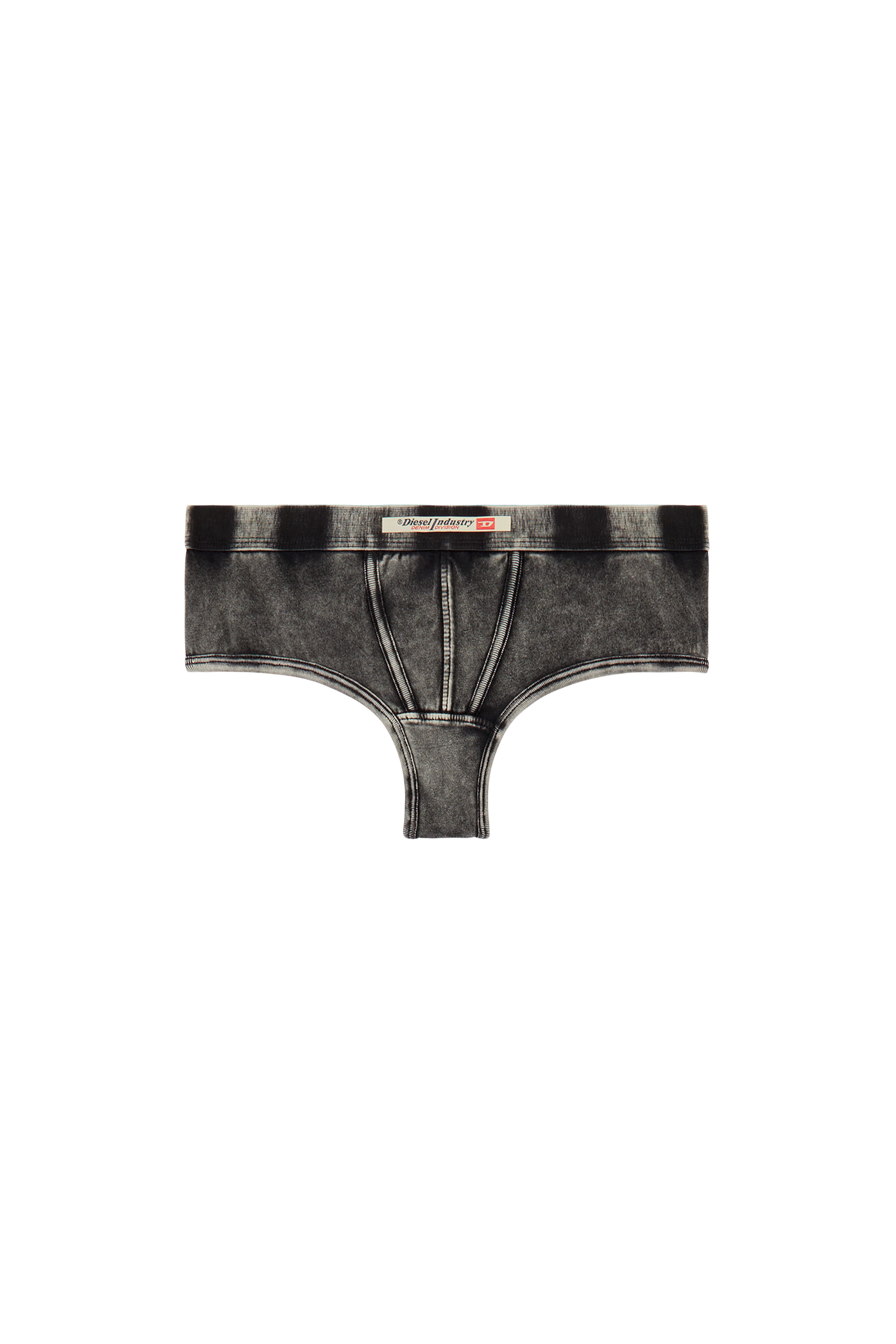 Diesel - UFPN-CLODIA, Woman's Briefs in denim-effect jersey in Black - 4