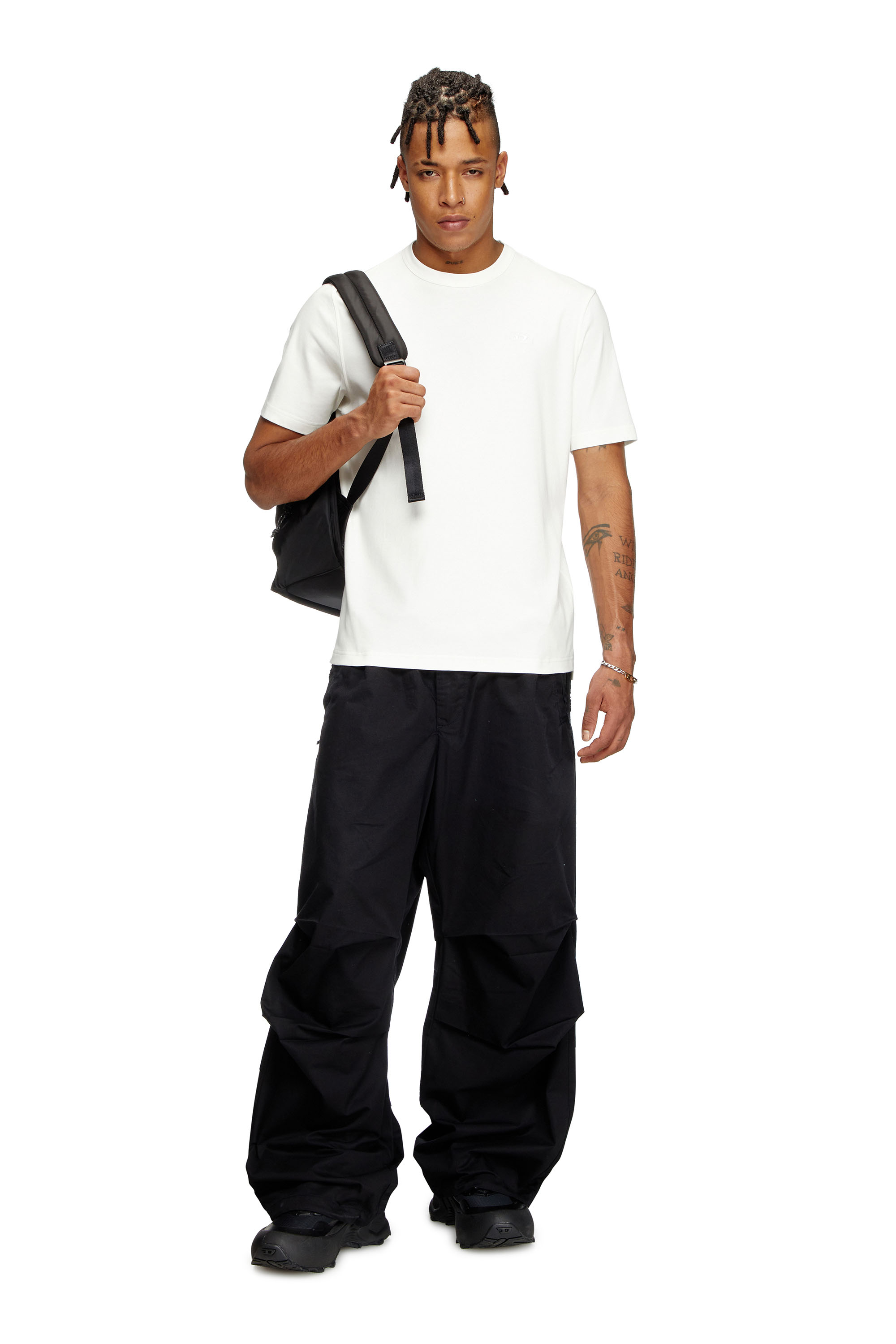 Diesel - HOLI-D BACKPACK M, Man's Holi-D-Backpack in neoprene and PU in Black - 2