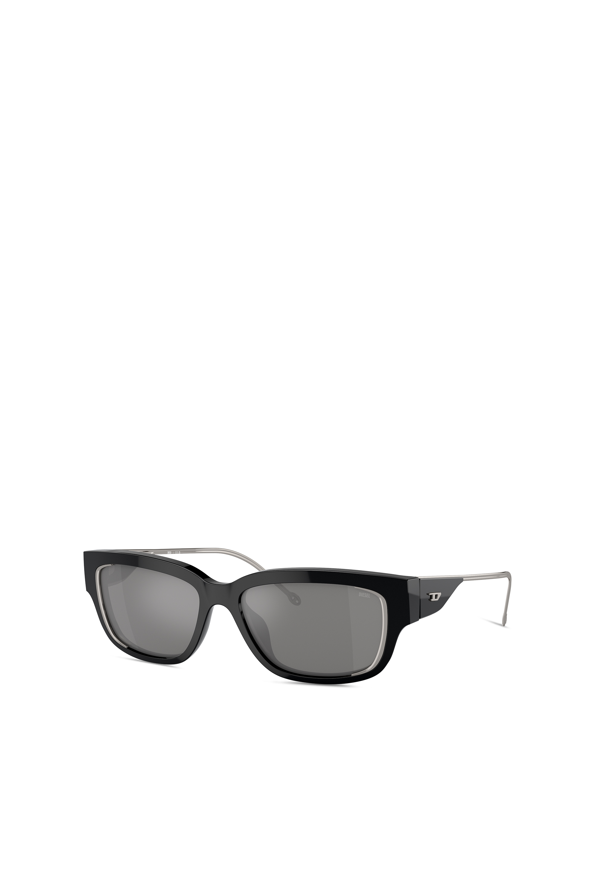 Diesel - 0DL2002 SIZE 56, Unisex's Rectangle sunglasses in Black/Flash mirror - 4