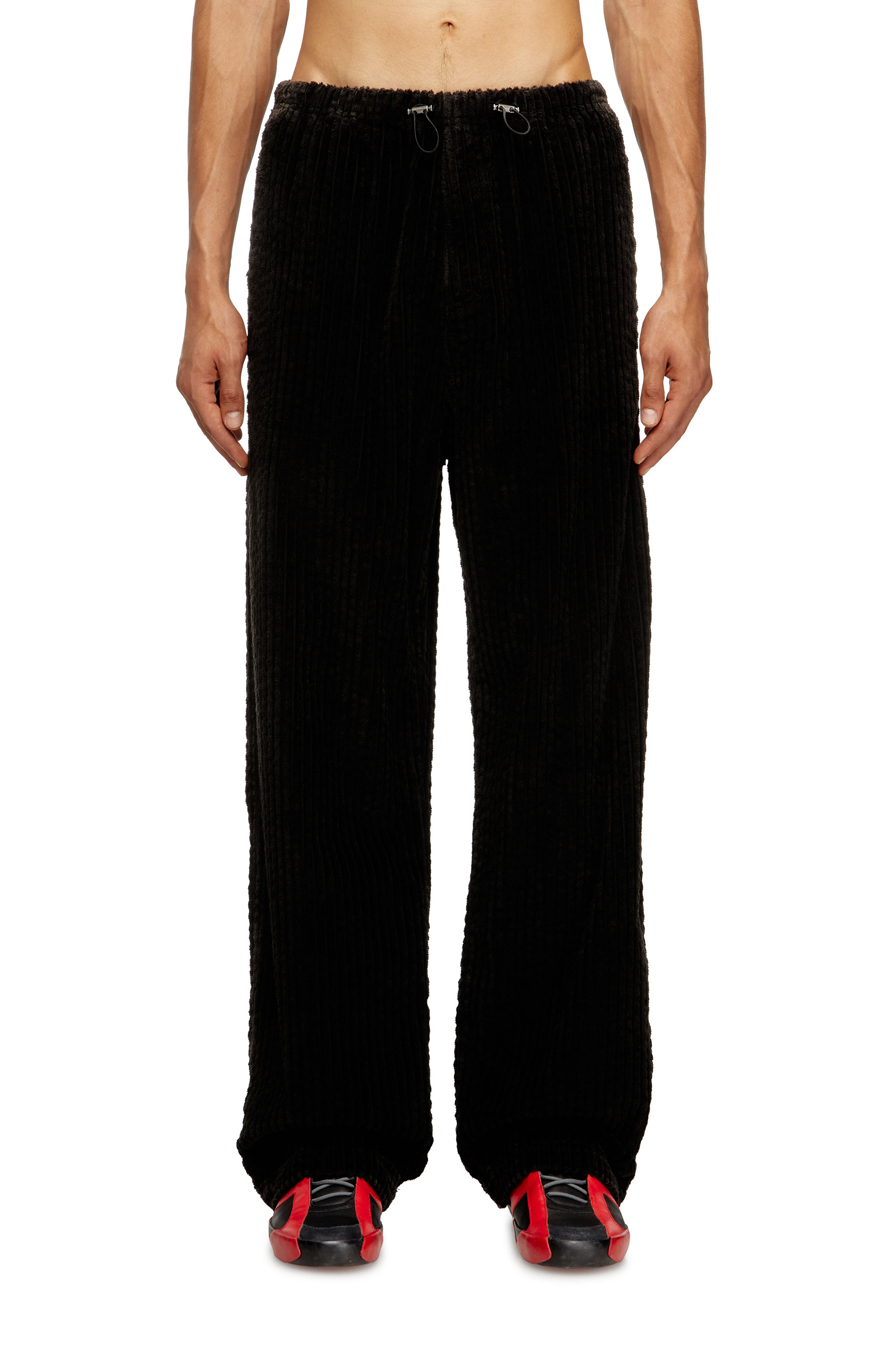 Diesel - P-MARTIAL, Man's Corduroy pants with drawstring in Brown - 2