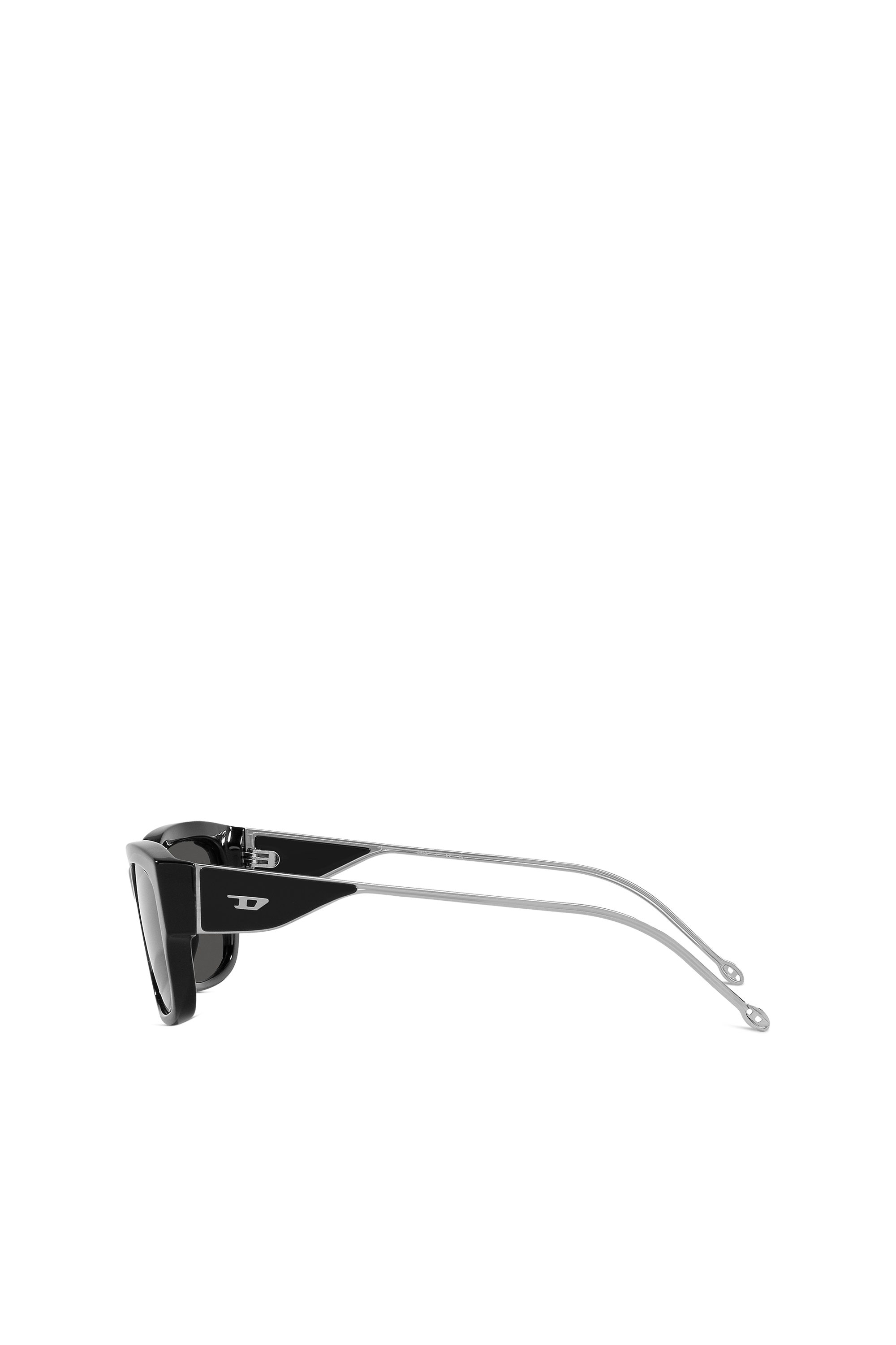 Diesel - 0DL2002 SIZE 56, Unisex's Rectangle sunglasses in Black/Silver - 4