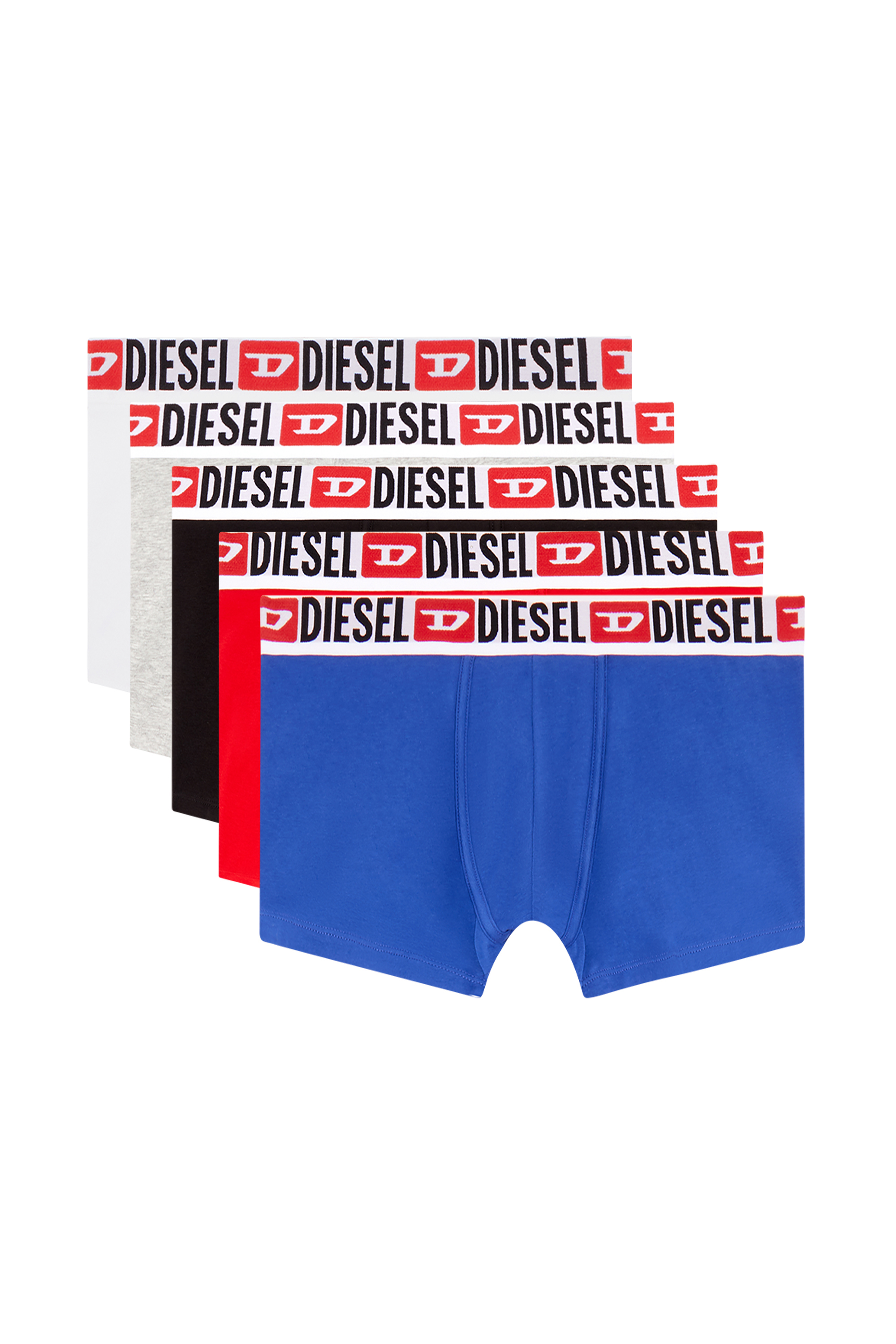 Diesel - UMBX-DAMIENFIVEPACK, Man's Five-pack of mix-colour boxer briefs in Blue/Red - 1