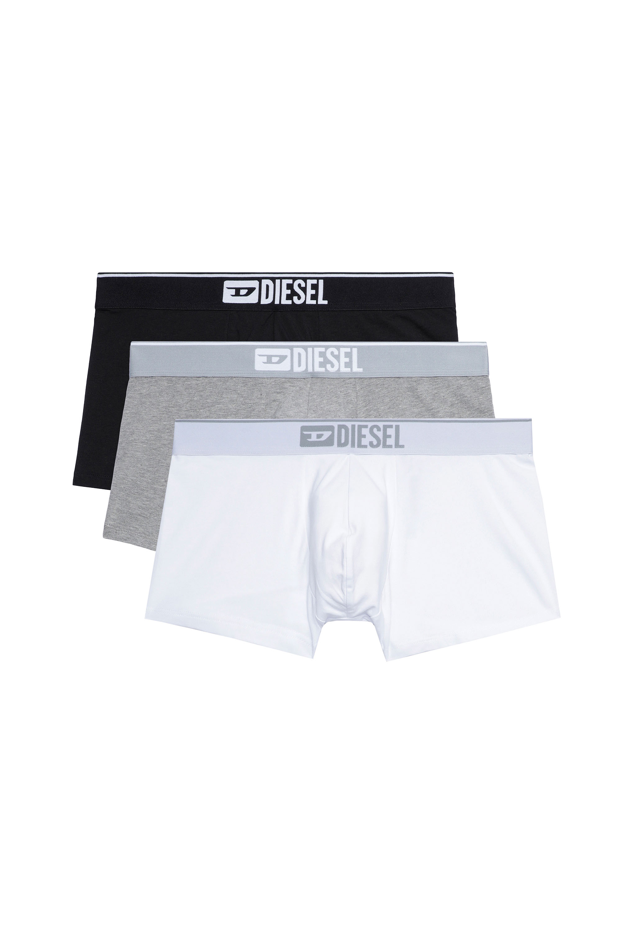Diesel - UMBX-DAMIENTHREEPACK, Man's Three-pack of plain boxer in White/Grey - 1